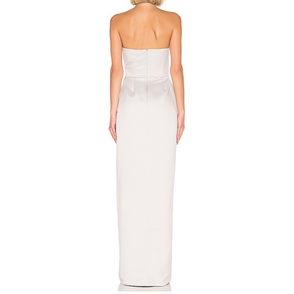 jay godfrey darcy gown in silver size 2 - Picture 3 of 8